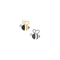 bee logotyp ikon kreativ design vektor