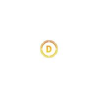 Kreis d Logo Brief Designkonzept in Verlaufsfarben vektor