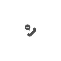 Telefon-Blase-Chat-Symbol-Logo-Vektor vektor