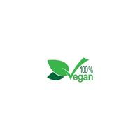 100-Prozent-Symbol, natürlich, vegan, organisch, Jubiläum, Etikettendesign-Illustration vektor