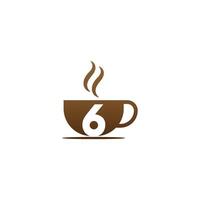 Kaffeetasse Icon Design Nummer 6 Logo vektor