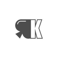 Buchstabe k-Logo kombiniert mit Spaten-Icon-Design vektor