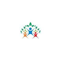 Gemeinschaftspflege, Teamwork-Konzept-Logo vektor