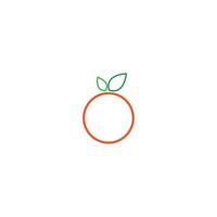 Orangenfrucht-Symbol-Logo vektor