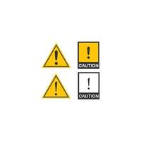 Warnung, Verbot, Ausrufezeichen Vorsicht Symbol Logo Vorlage vektor