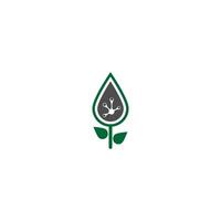 Hand-Frosch-Print-Logo-Baum-Symbol vektor