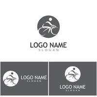 cykling logotyp mall vektor symbol natur