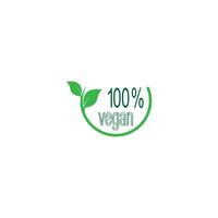 100-Prozent-Symbol, natürlich, vegan, organisch, Jubiläum, Etikettendesign-Illustration vektor