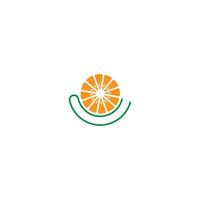 orange frukt ikon logotyp vektor