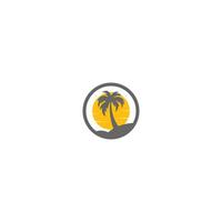 palm beach, vitamin logotyp koncept vektor