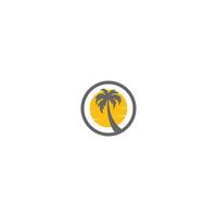 palm beach, vitamin logotyp koncept vektor