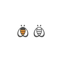 bee logotyp ikon kreativ design vektor