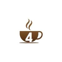 Kaffeetasse Icon Design Nummer 4 Logo vektor