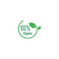 100-Prozent-Symbol, natürlich, vegan, organisch, Jubiläum, Etikettendesign-Illustration vektor