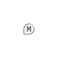 Buchstabe m Logo Symbol flaches Designkonzept vektor