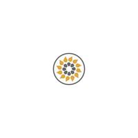 Sonne Blume Logo Symbol Konzept vektor