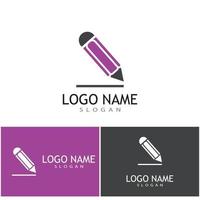 Bleistift Logo Vorlage Vektor Symbol Design
