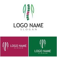 Knochenpflege Logo Vorlage Vektor Symbol Natur