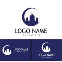 Moschee Logo Vorlage Vektor Symbol Illustration Design