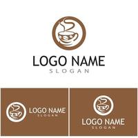 Kaffeetasse Logo Vorlage Vektor Icon Design