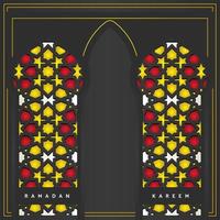 elegantes moscheentordesign islamische grüße ramadan kareem mit islamischen mosaiken