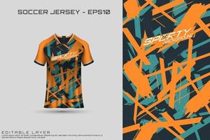 fotbollströja och t-shirt mockup vektor designmall