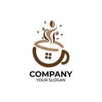 kafé logotyp design vektor