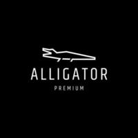 Alligator-Umriss-Logo-Icon-Design-Vorlage vektor