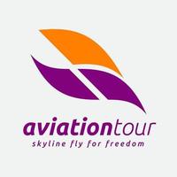 Fliegen Sie für die Freiheit - Air Aviation Tour Logo vektor