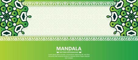 grön dekorativ mandala bakgrund vektor