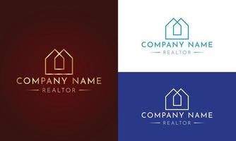 Logo-Design für Gebäude und Bauimmobilien vektor