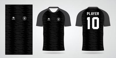 Sport-Design-Vorlage für schwarze Fußballtrikots