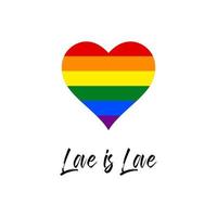 lgbt mit liebessymbol für schwule, lesbische, bisexuelle, transgender, asexuelle, intersexuelle und queere beziehungen, liebes- oder sexualitätsrechte. vektor
