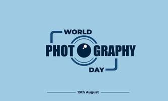 världsfotograferingsdagen, perfekt design, vektorillustration och text. vektor