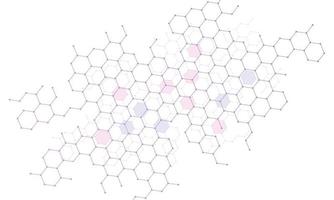 abstrakte Gradientenverbindung Hexagon Hintergrund. vektor