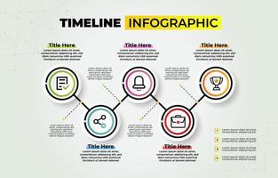 Timeline-Infografik-Umriss vektor