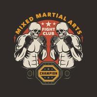 mma Mixed Martial Art-Emblem vektor