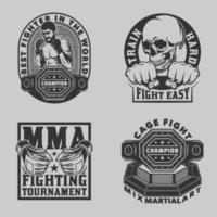 mma mixed kampsport emblem vektor