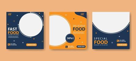 Fast-Food-Social-Media-Designvorlage für Restaurant