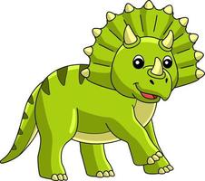 triceratops dinosaurie tecknad färgad clipart vektor