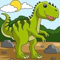 Giganotosaurus Dinosaurier Tier farbiger Cartoon vektor