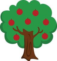 einzelne einfache Apfelbaum-Vektorclipart vektor