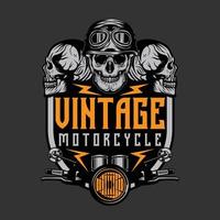 vintage anpassad motorcykel vintage märke vektor