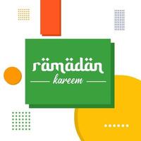 einfaches ramadan-plakat vektor