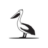 pelikan wasservogel silhouette logo design großer kehlbeutel symbol vektor symbol umriss symbol illustration design