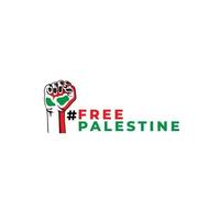 Palestina fri och stark logotyp design vektor ikon illustration
