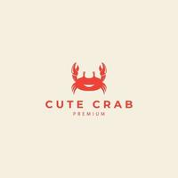 söt krabba tecknad vektor ikon illustration maskot logotyp tecknad djur stil design