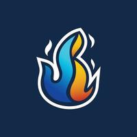 Feuer esports Logo-Vorlagen vektor