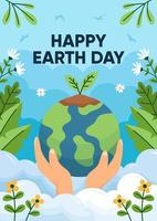 Happy Earth Day Celebration Poster Design vektor