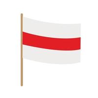 flagge von belarus protestiert isolierte illustration auf weißem hintergrund. Vektor-Illustration vektor